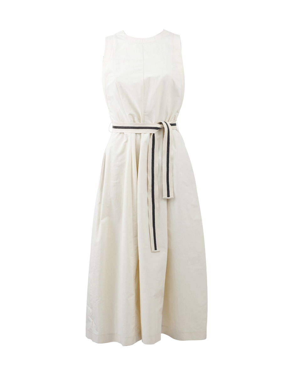 BRUNELLO CUCINELLI-Dress With Monili Belt-