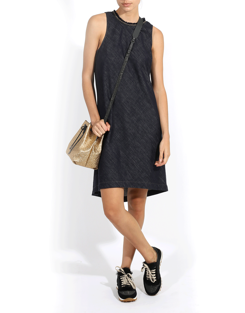 BRUNELLO CUCINELLI-High Low Monili Neck Dress-