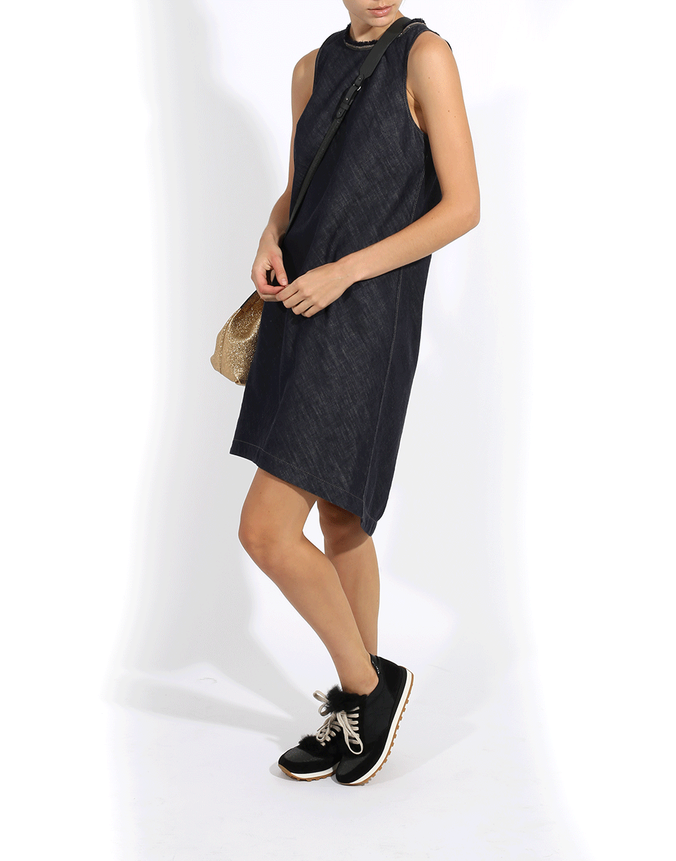 BRUNELLO CUCINELLI-High Low Monili Neck Dress-