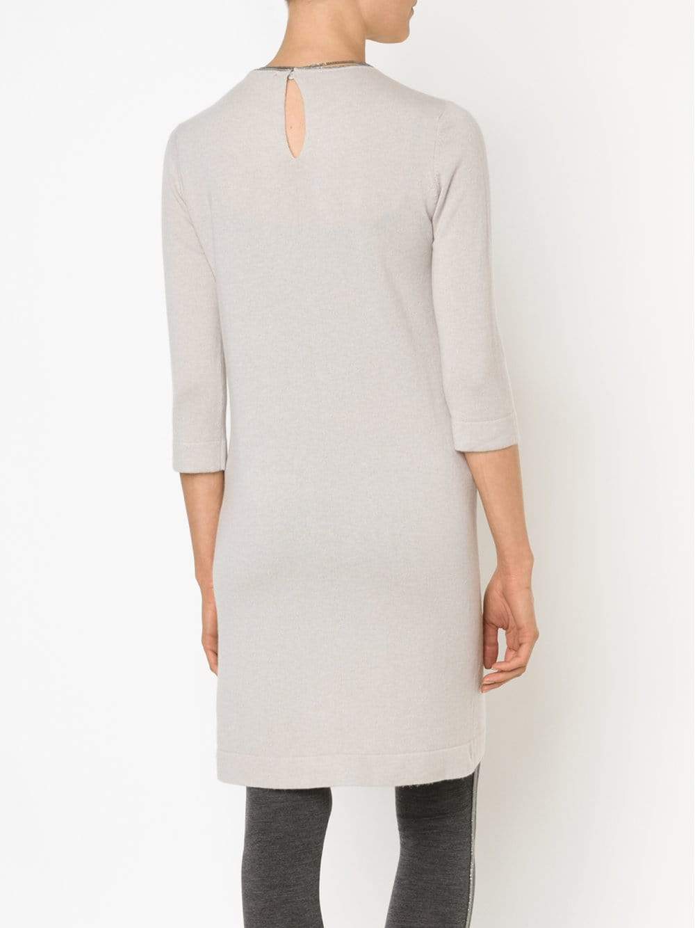 BRUNELLO CUCINELLI-Monili Tassel Cashmere Dress-