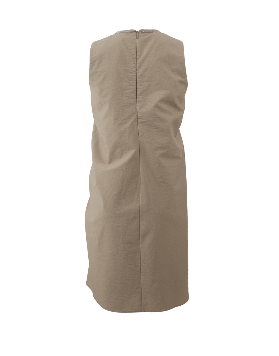 BRUNELLO CUCINELLI-Monili Neck Crinkle Dress-