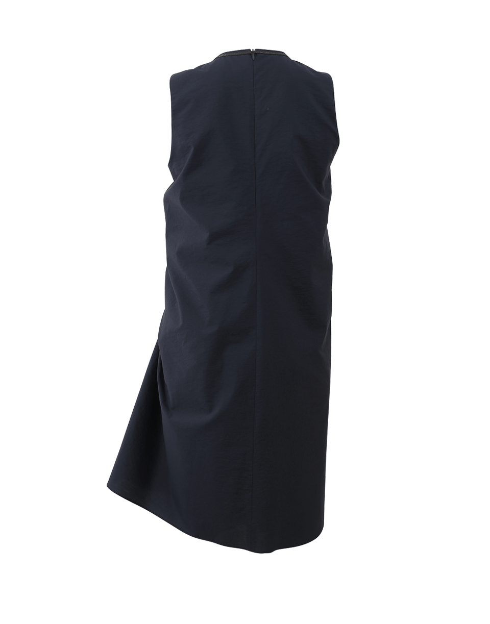BRUNELLO CUCINELLI-Monili Neck Crinkle Dress-