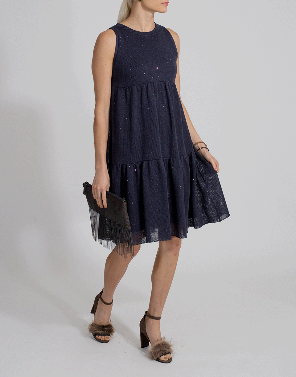 BRUNELLO CUCINELLI-Paillette Tiered Dress-