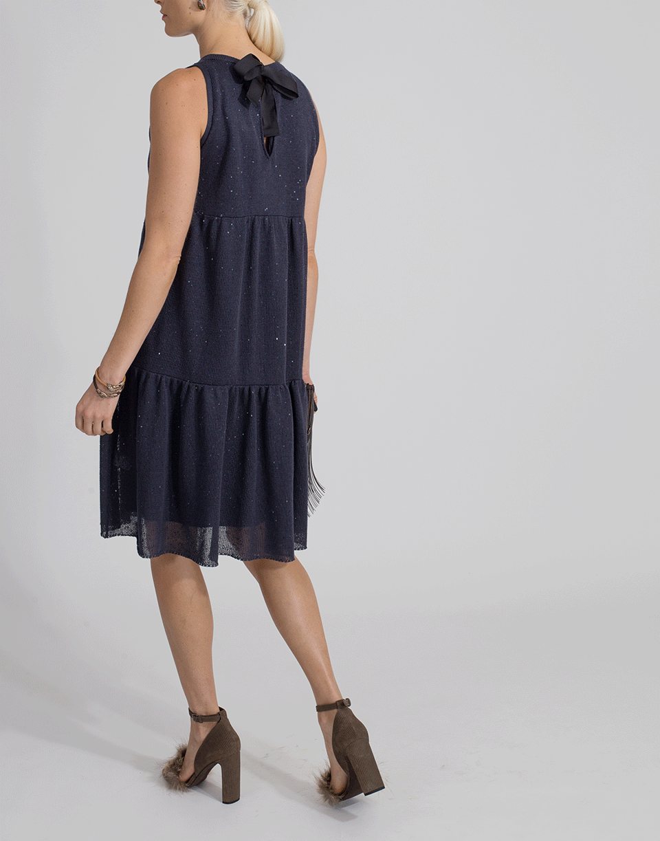 BRUNELLO CUCINELLI-Paillette Tiered Dress-