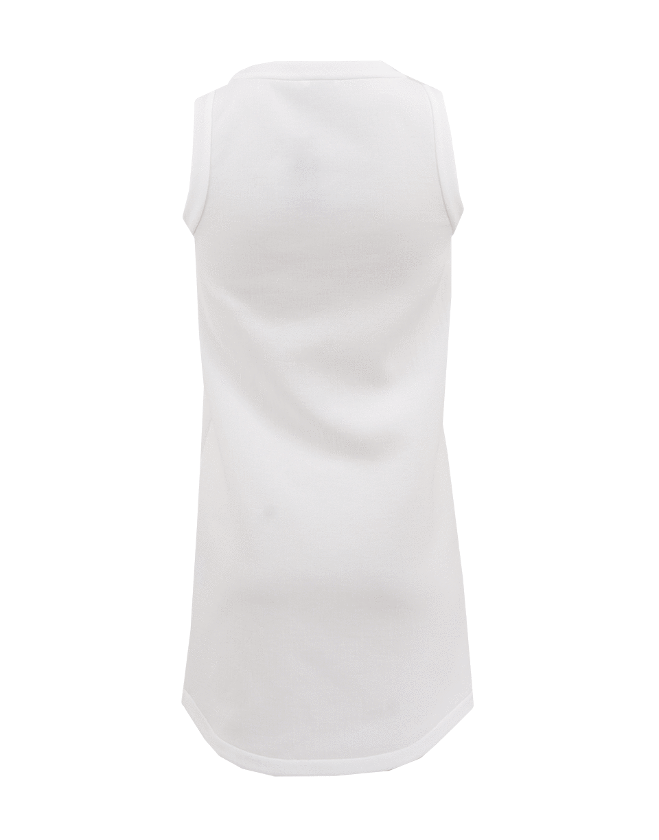 BRUNELLO CUCINELLI-Sleeveless Cotton Dress With Monili Trim-
