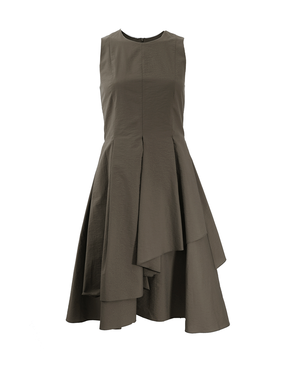 BRUNELLO CUCINELLI-Crinkle Asymmetrical Tiered Dress-