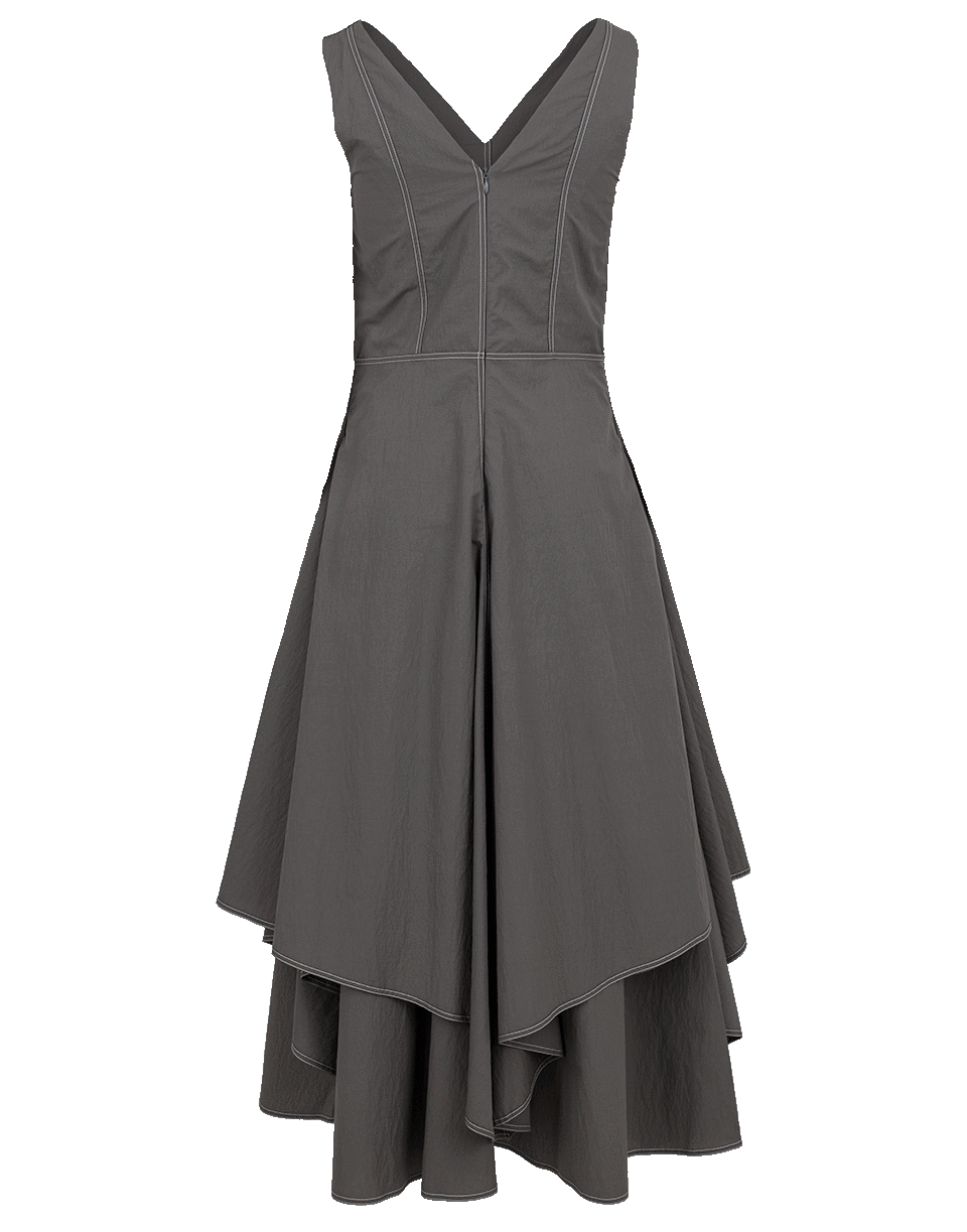 BRUNELLO CUCINELLI-Dress With Asymmetrical Layered Skirt-