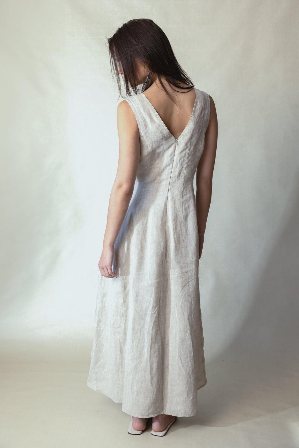 BRUNELLO CUCINELLI-Sleevess Maxi Dress-