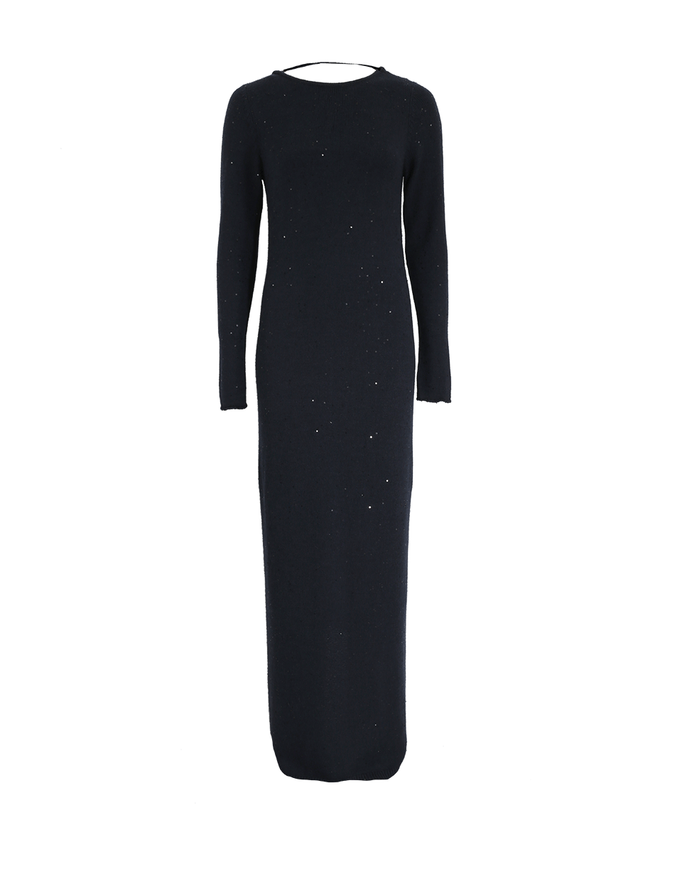 BRUNELLO CUCINELLI-Long Paillette Dress-NAVY