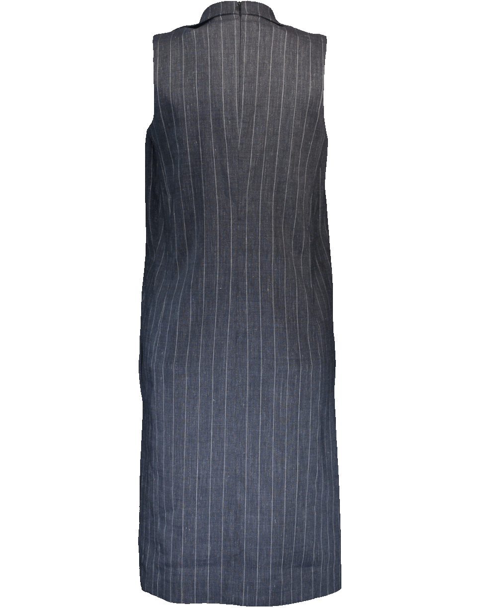 BRUNELLO CUCINELLI-Pinstripe Vest Dress-