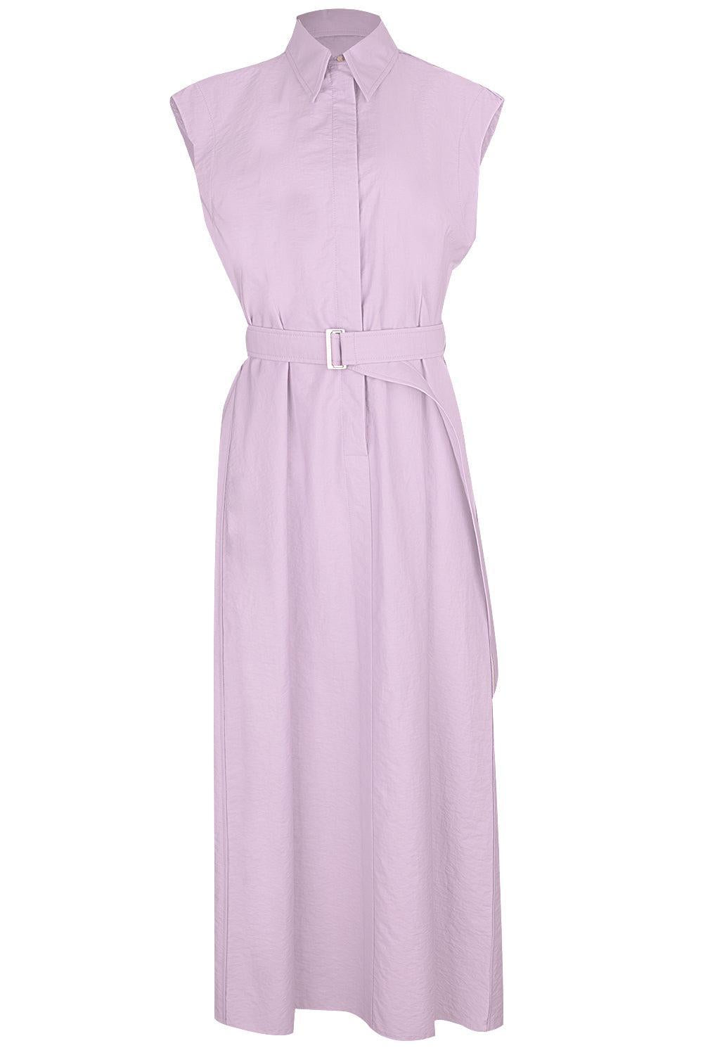 Diagonal Shirt Dress-PURPLASH-XS-CLOTHINGDRESSCASUAL-BRUNELLO CUCINELLI