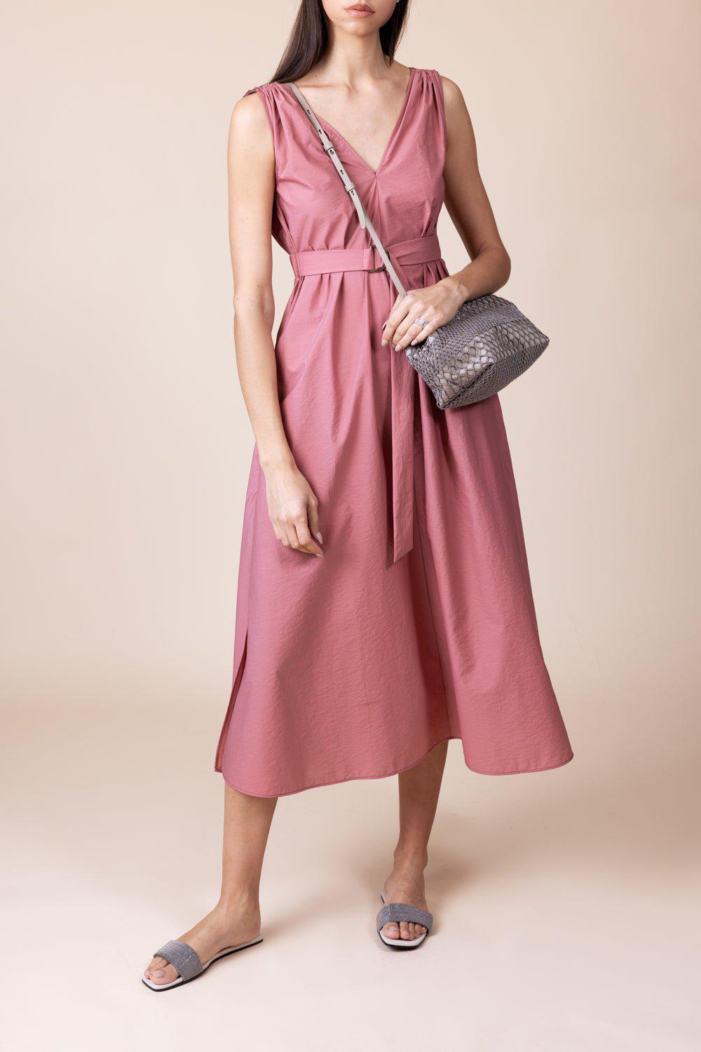 BRUNELLO CUCINELLI-Monili Shoulder Maxi Dress - Rosa Forte-