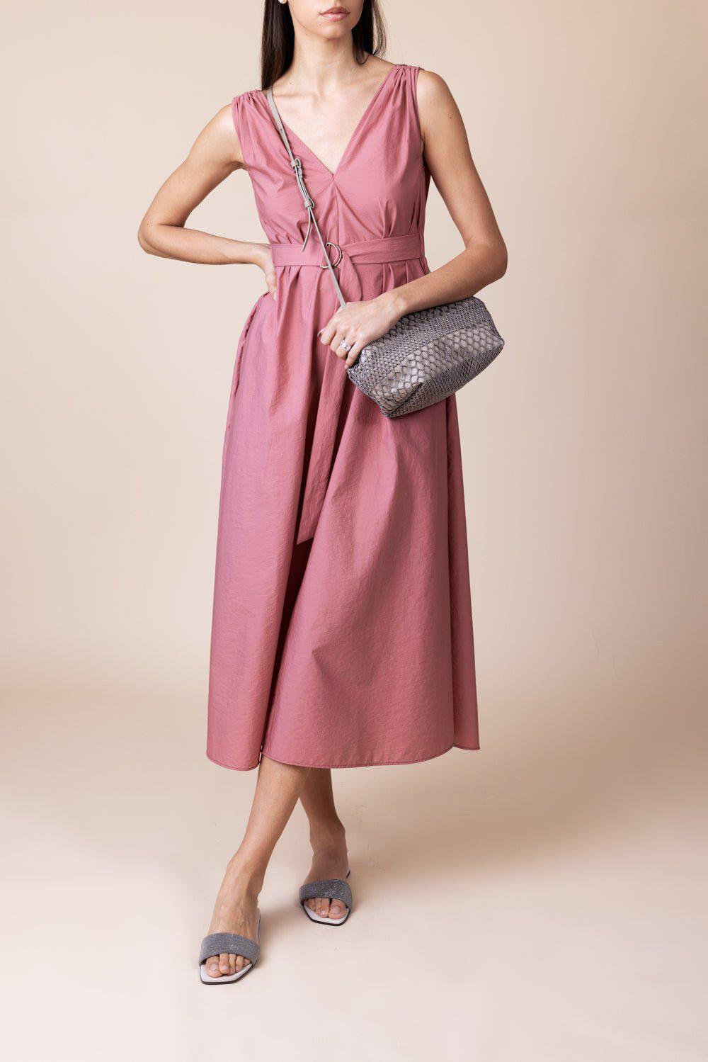 BRUNELLO CUCINELLI-Monili Shoulder Maxi Dress - Rosa Forte-