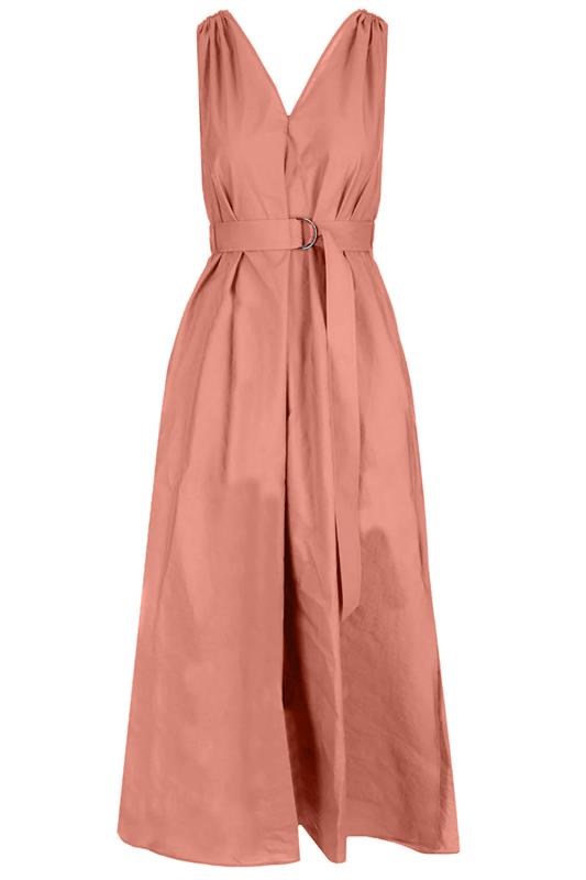BRUNELLO CUCINELLI-Monili Shoulder Maxi Dress - Rosa Forte-