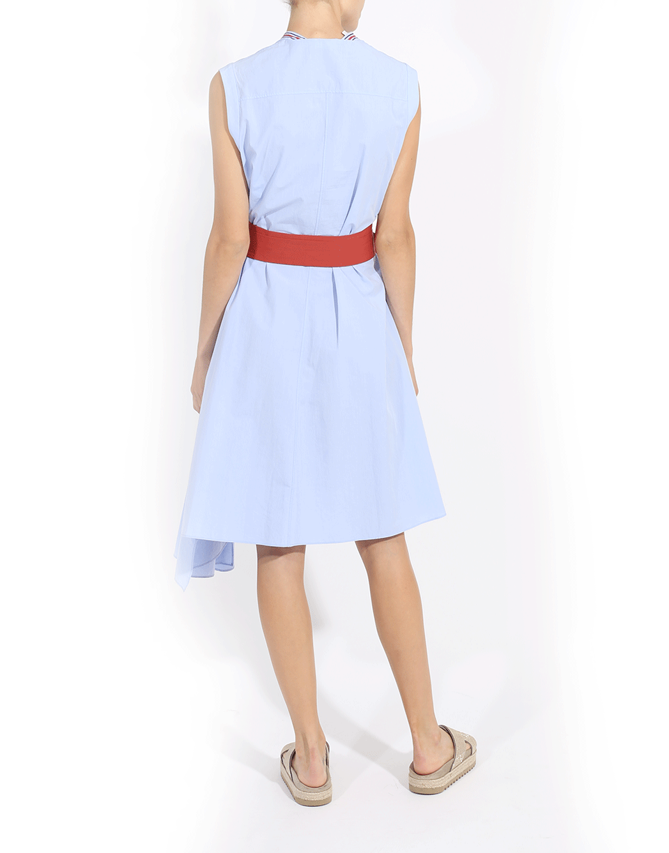 BRUNELLO CUCINELLI-Asymmetrical Hem Tie Waist Dress-