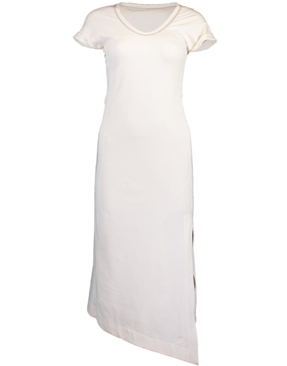 BRUNELLO CUCINELLI-Asymmetric T-Shirt Jersey Dress-