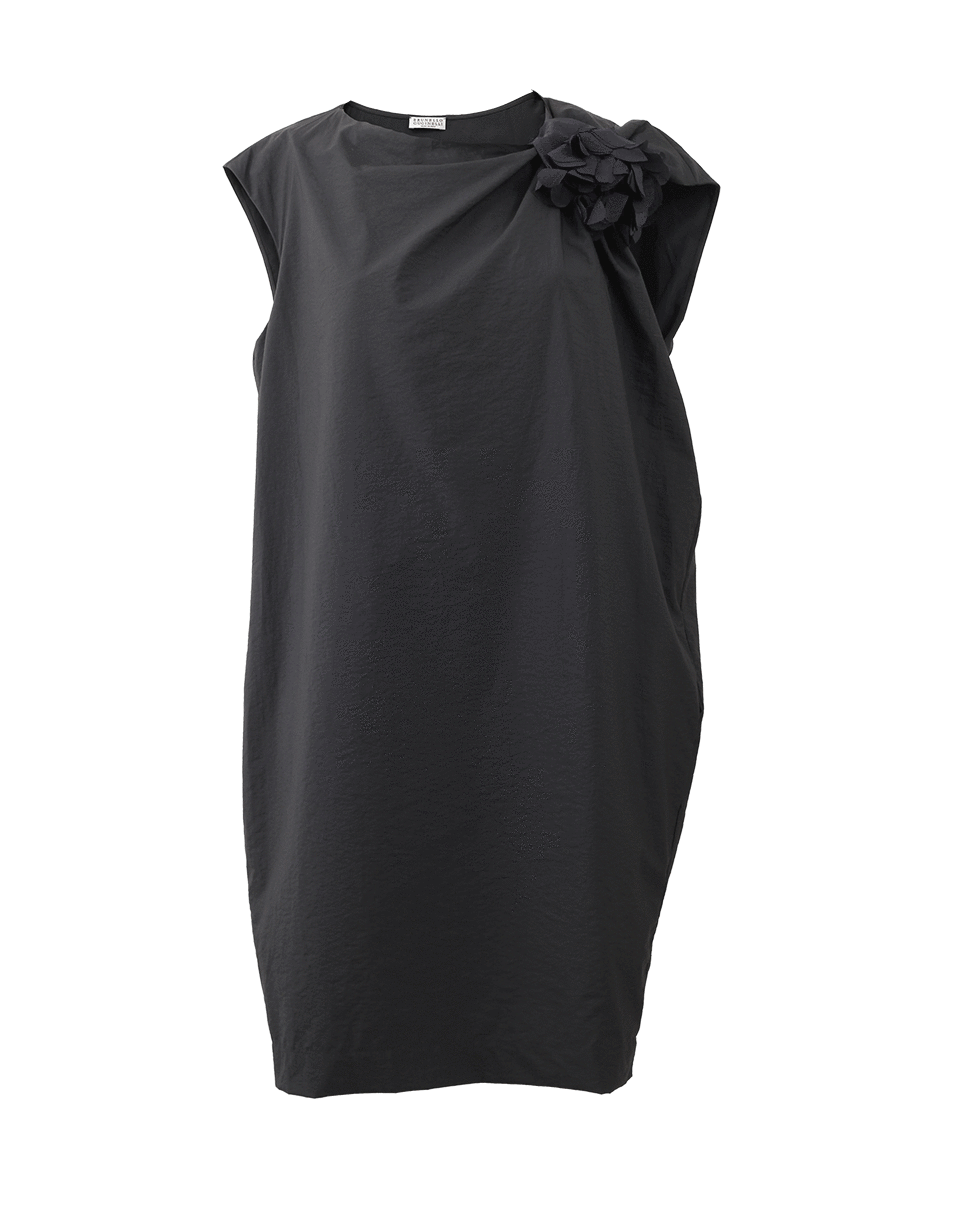 BRUNELLO CUCINELLI-Flower Detail Shift Dress-