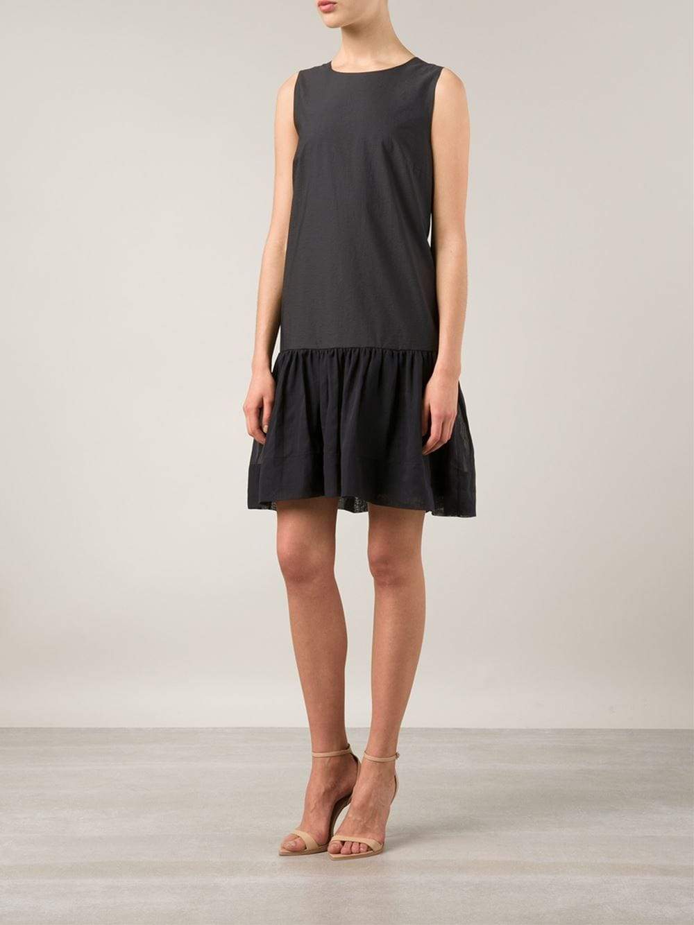 BRUNELLO CUCINELLI-Gauze Flounce Dress-