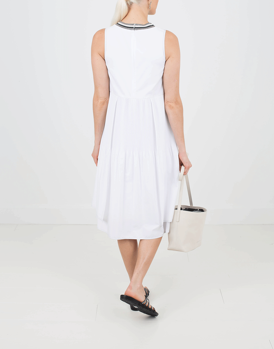 BRUNELLO CUCINELLI-Plisse Midi Dress-
