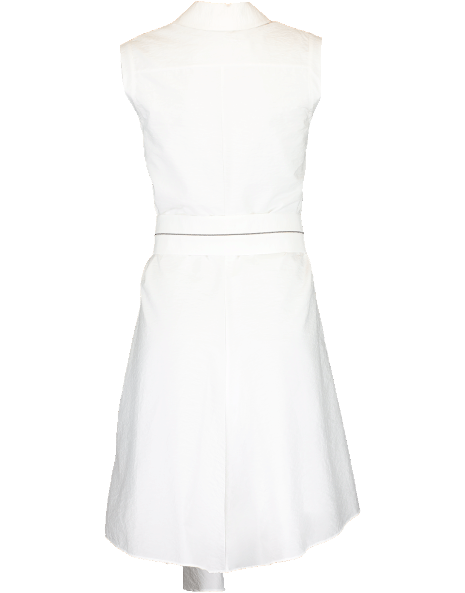 BRUNELLO CUCINELLI-Crinkle Monili Belted Dress-