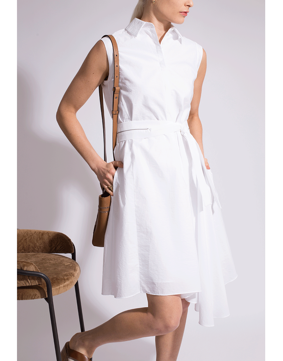 BRUNELLO CUCINELLI-Crinkle Monili Belted Dress-