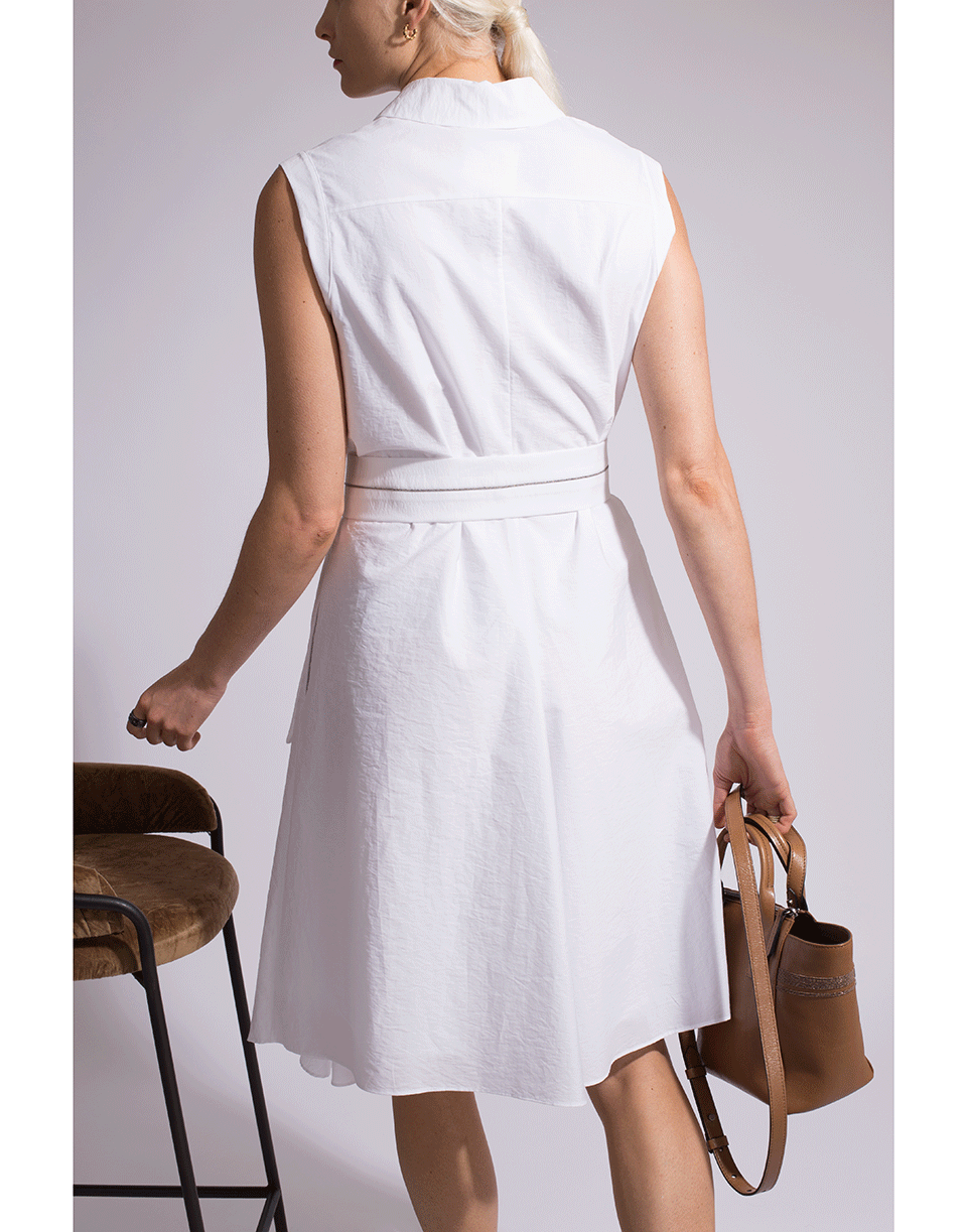 BRUNELLO CUCINELLI-Crinkle Monili Belted Dress-