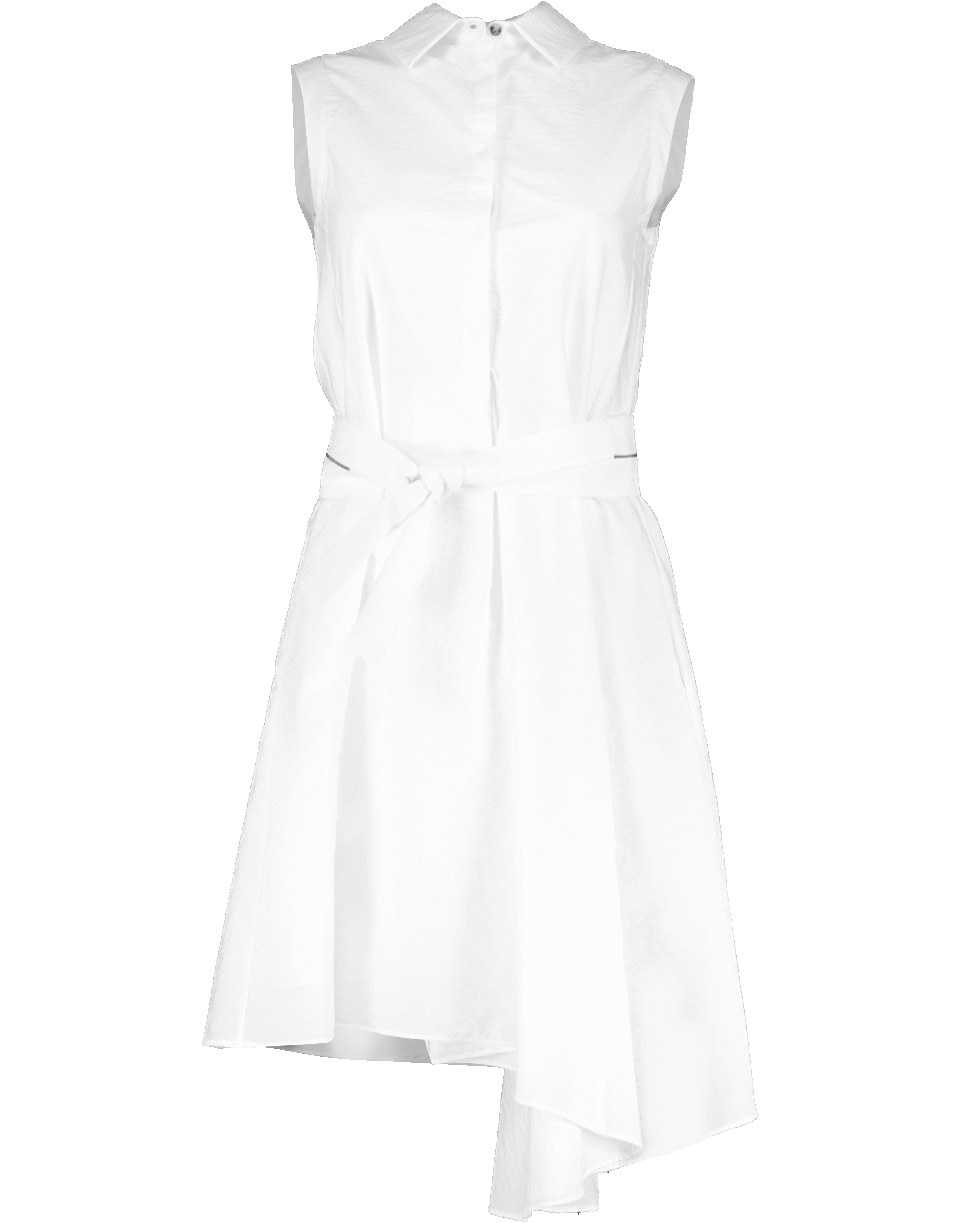 BRUNELLO CUCINELLI-Crinkle Monili Belted Dress-