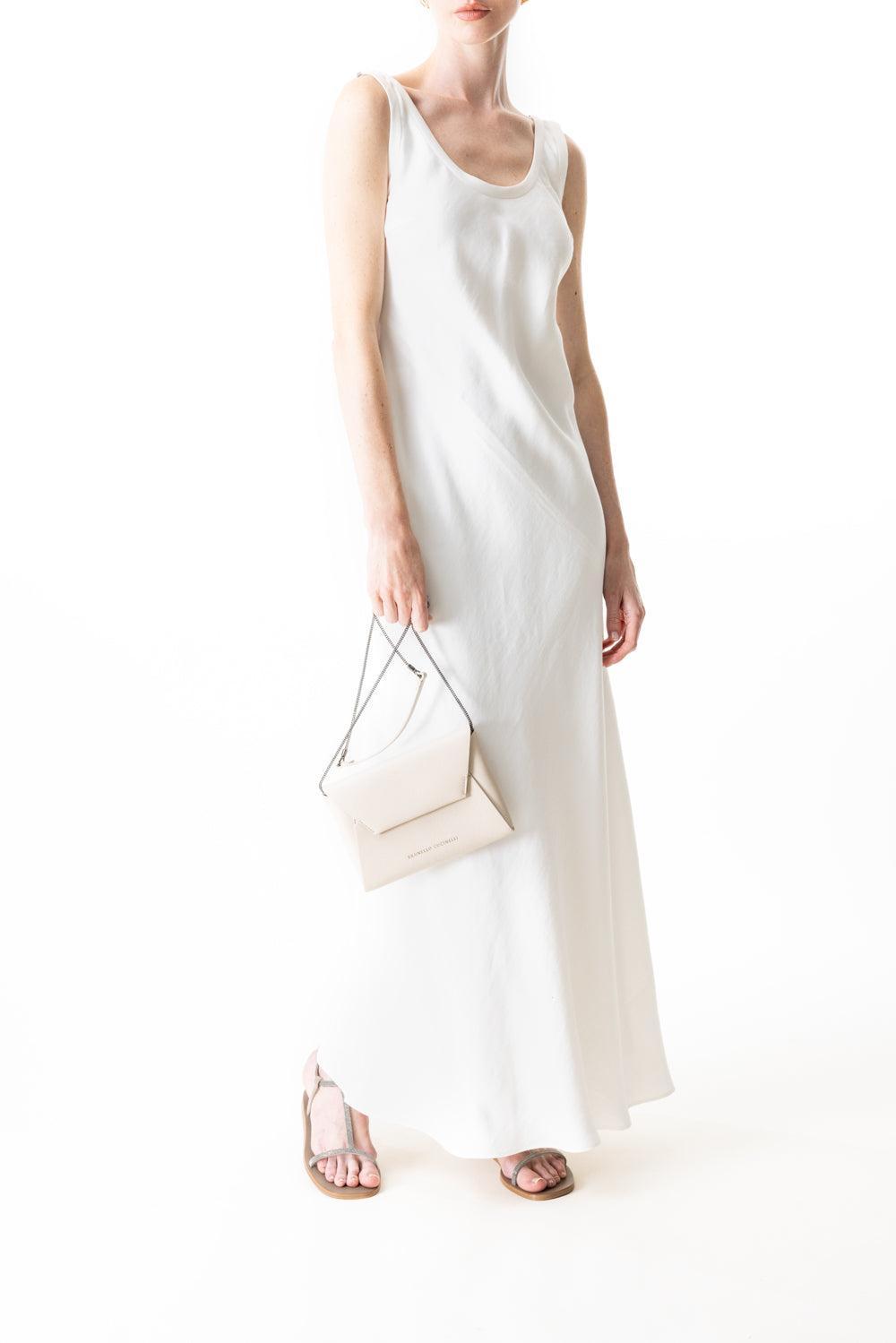 Minimal Tank Dress-WHITE-XS-CLOTHINGDRESSCASUAL-BRUNELLO CUCINELLI