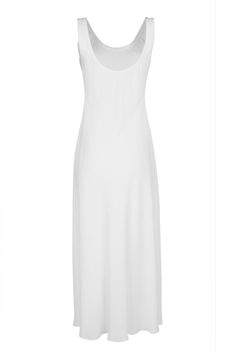 Minimal Tank Dress-WHITE-XS-CLOTHINGDRESSCASUAL-BRUNELLO CUCINELLI