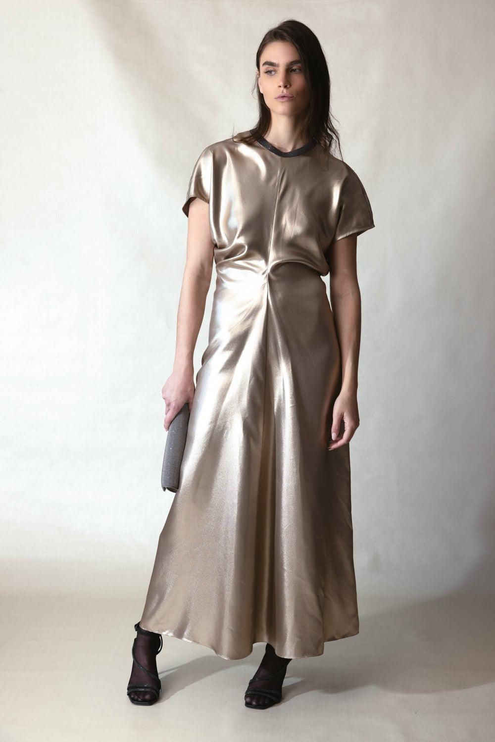 BRUNELLO CUCINELLI-Precious Detail Fluid Dress-