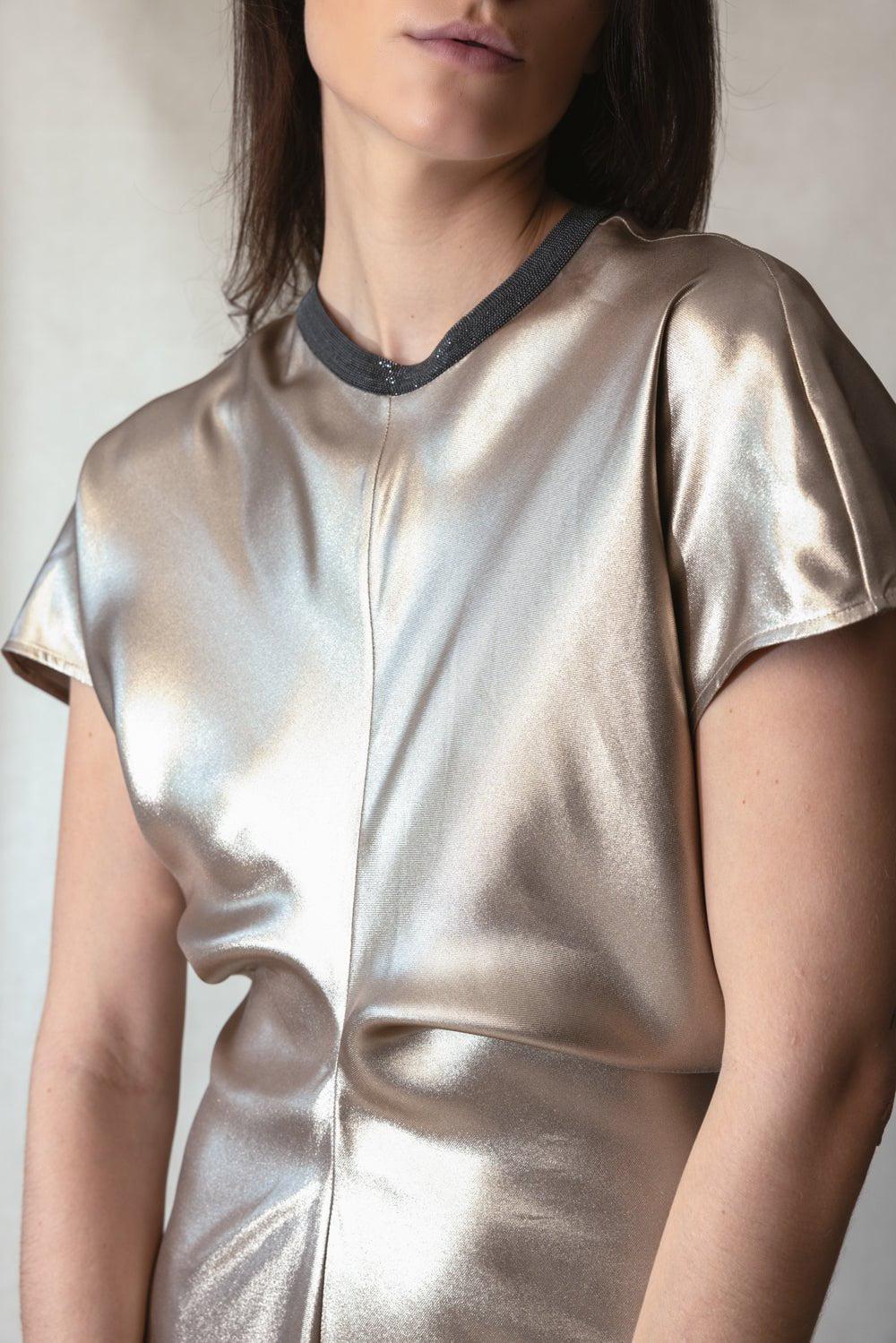 BRUNELLO CUCINELLI-Precious Detail Fluid Dress-