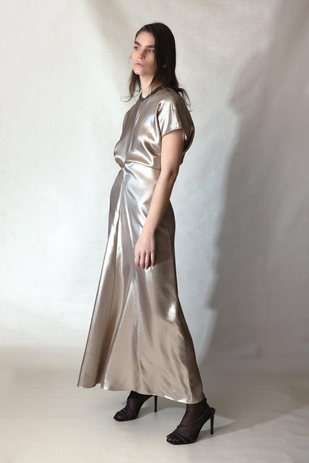 BRUNELLO CUCINELLI-Precious Detail Fluid Dress-