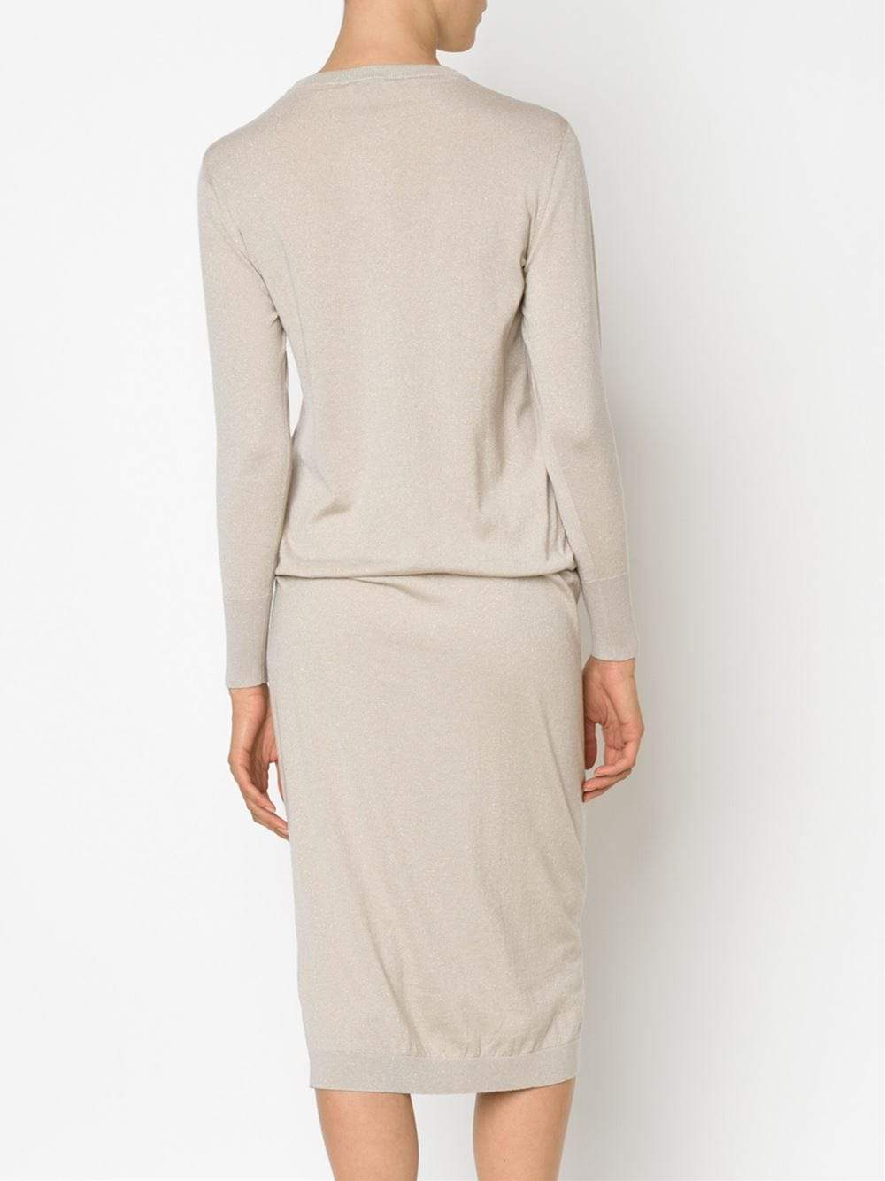BRUNELLO CUCINELLI-Lurex Drop Waist Dress-