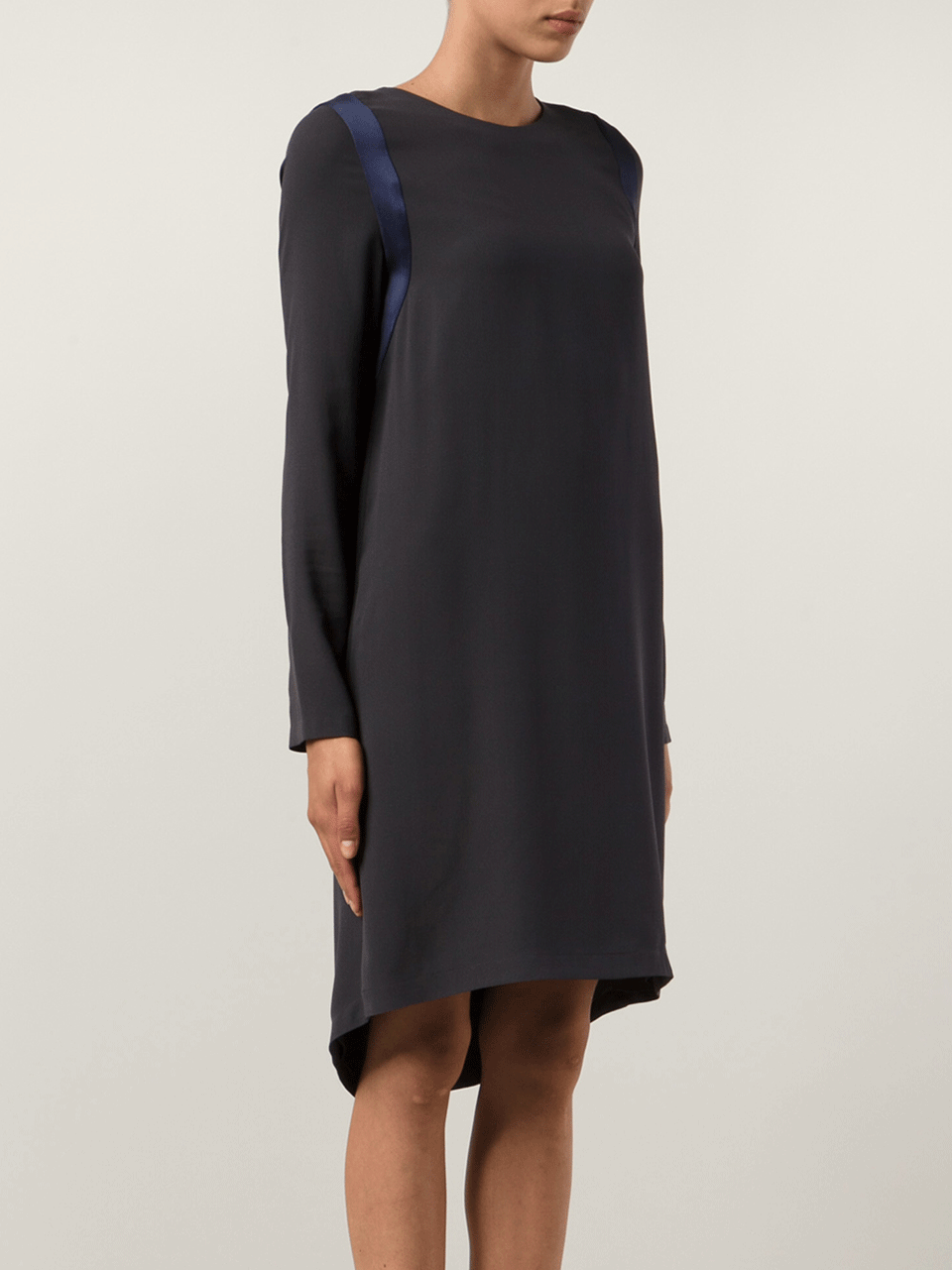 BRUNELLO CUCINELLI-Silk Crepe Shift Dress-