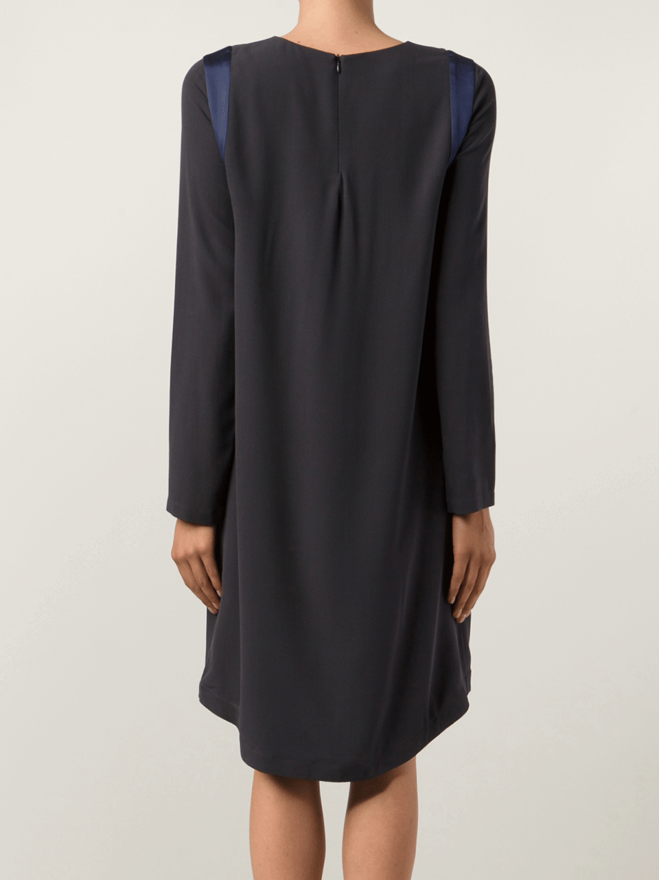 BRUNELLO CUCINELLI-Silk Crepe Shift Dress-