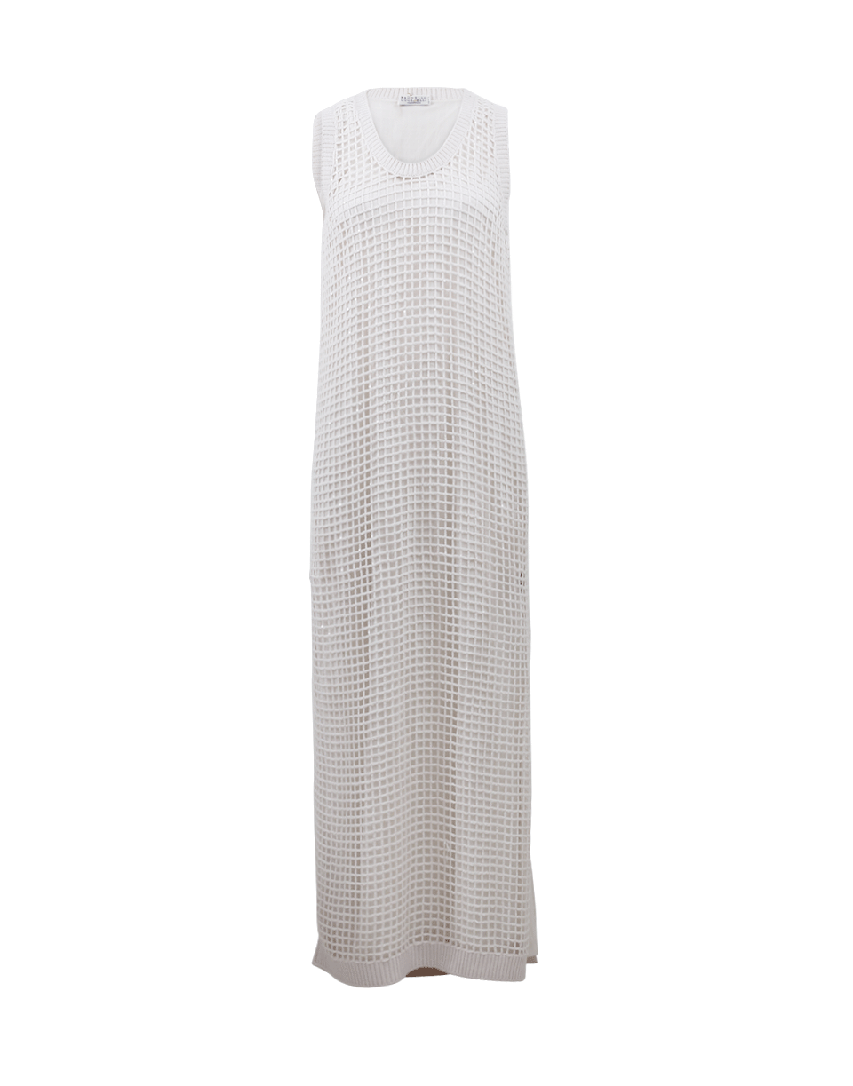 BRUNELLO CUCINELLI-Luxury Net Maxi Dress-VANILLA