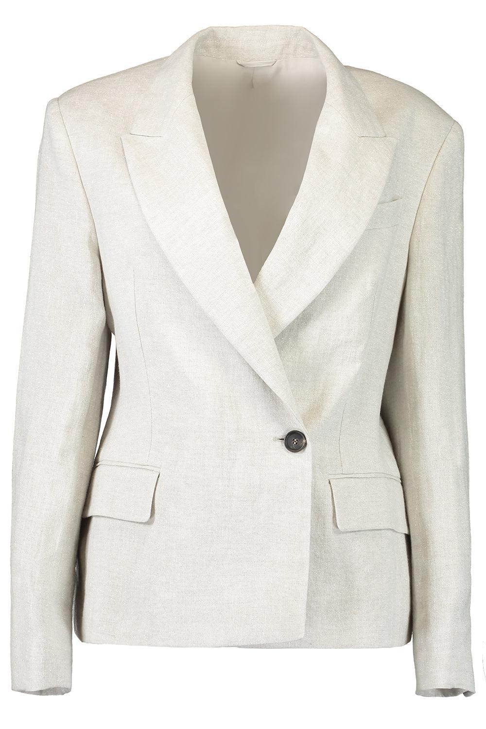 Sparkling Blazer-BEIGE-38-CLOTHINGJACKETBLAZERS-BRUNELLO CUCINELLI