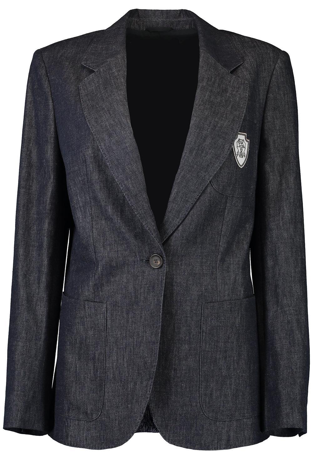 No Fade Crest Blazer-DENIM-38-CLOTHINGJACKETBLAZERS-BRUNELLO CUCINELLI