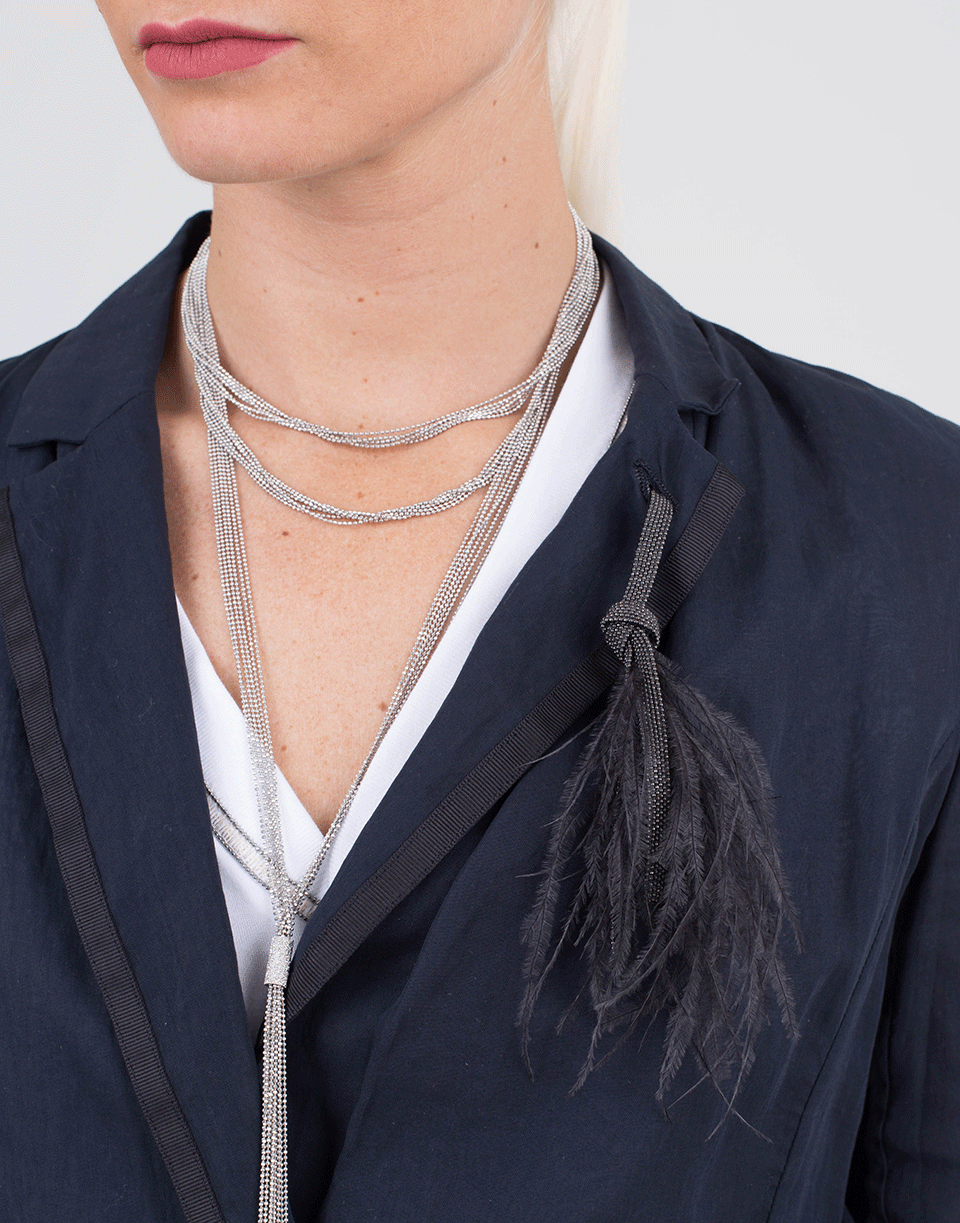 BRUNELLO CUCINELLI-Organza Blazer-