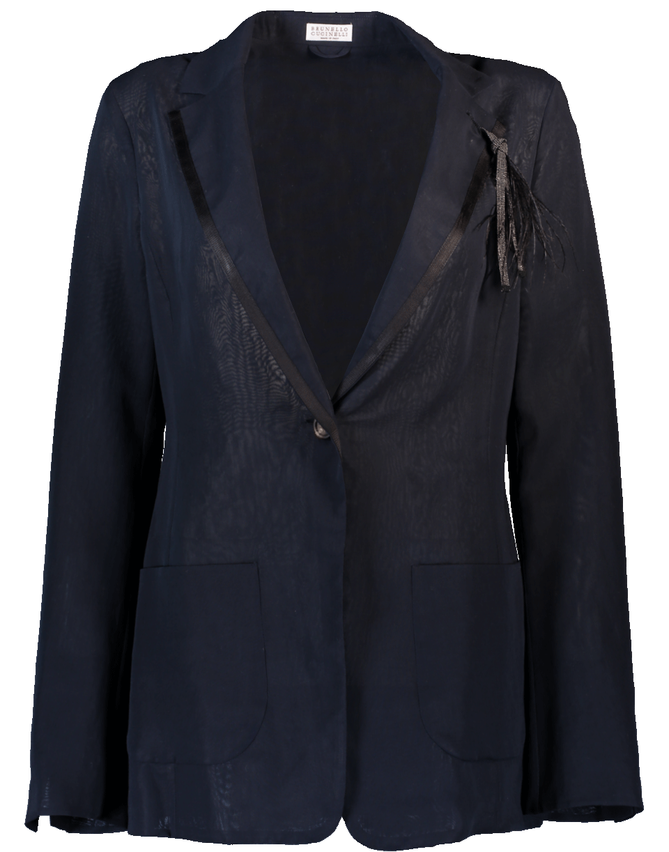 BRUNELLO CUCINELLI-Organza Blazer-