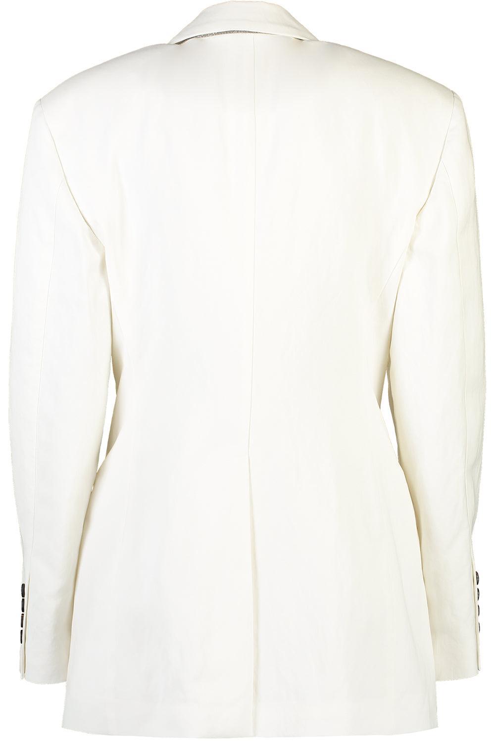 One Button Blazer-NATURAL-42-CLOTHINGJACKETBLAZERS-BRUNELLO CUCINELLI