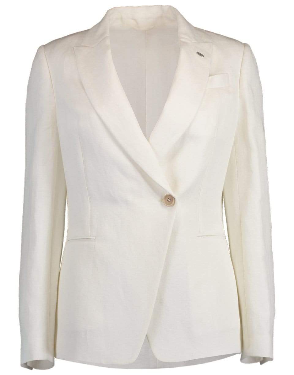 BRUNELLO CUCINELLI-Single Breasted Cotton Blazer-