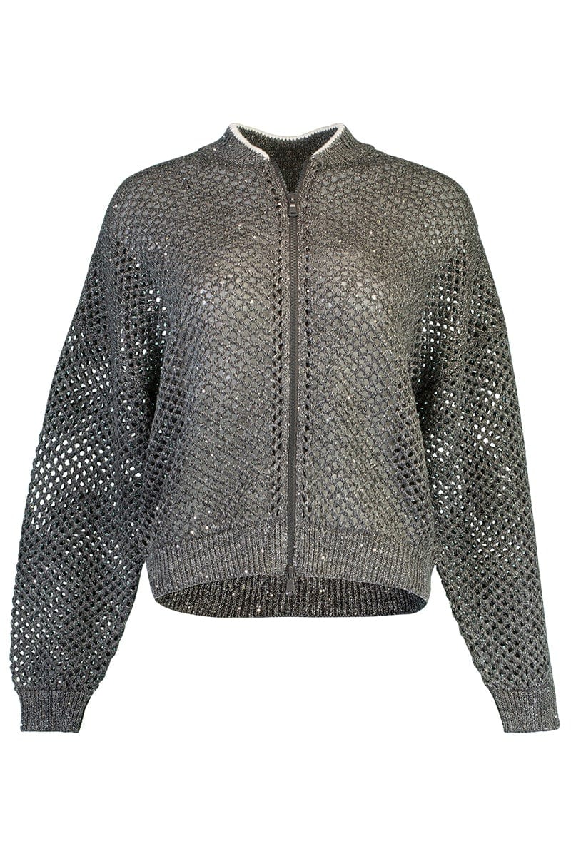 BRUNELLO CUCINELLI-Paillette Net Bomber-