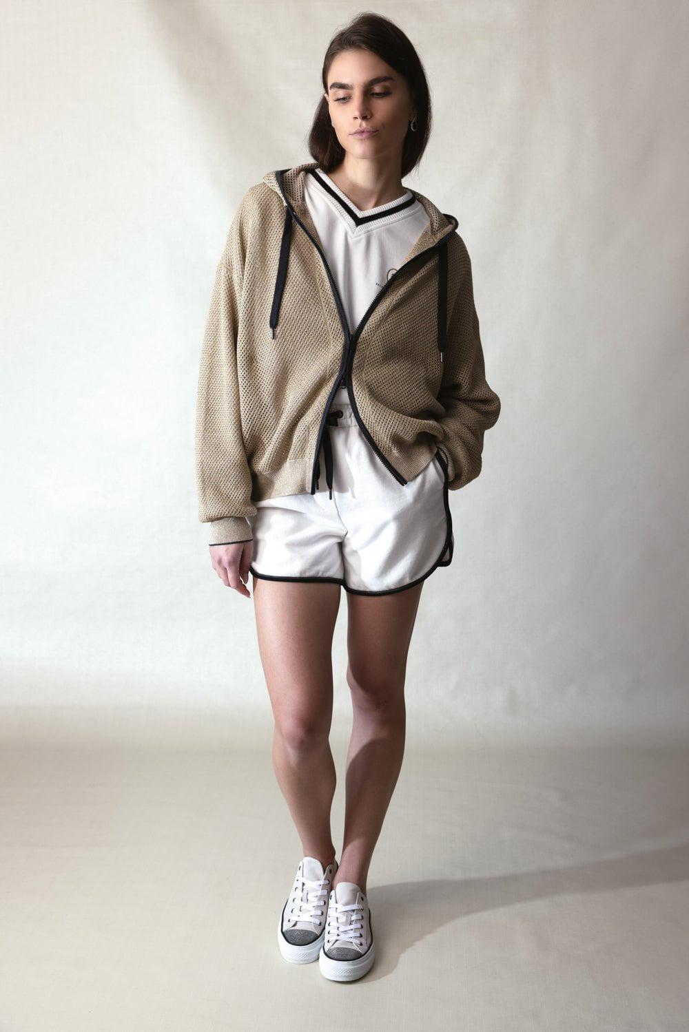 BRUNELLO CUCINELLI-Lurex Zip Front Jacket-