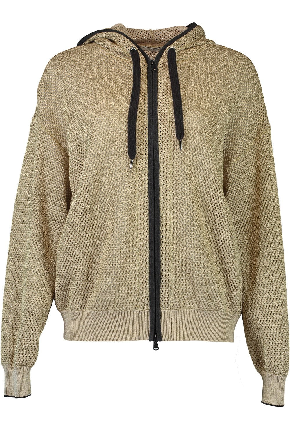 BRUNELLO CUCINELLI-Lurex Zip Front Jacket-