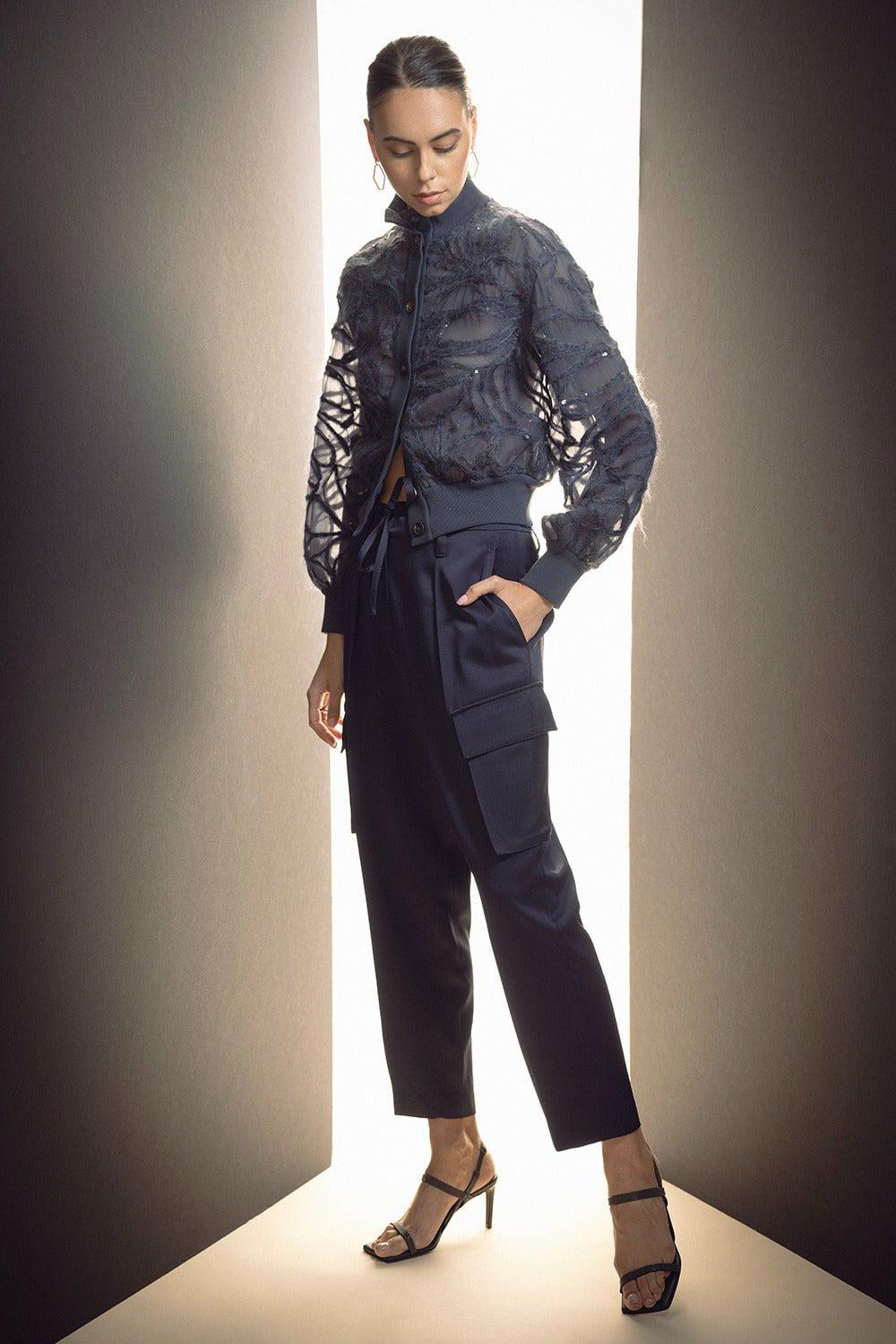 BRUNELLO CUCINELLI-Dazzling Cables Embroidered Cardigan-