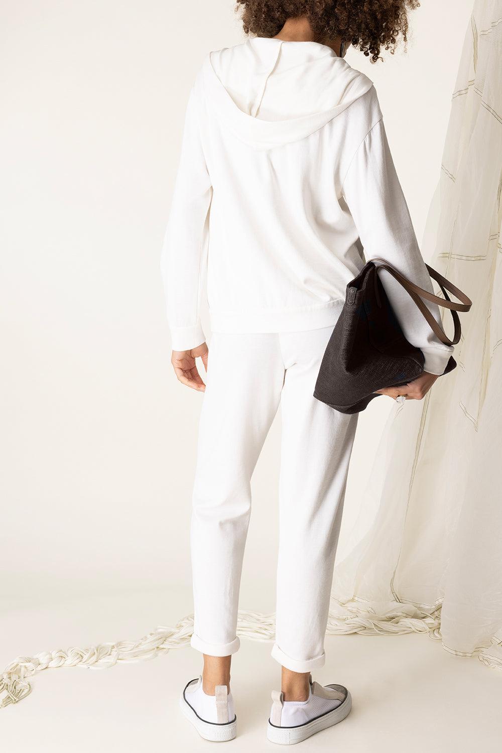 Shiny Trim Paneled Sweatshirt-OPTICWHT-XS-CLOTHINGJACKETCASUAL-BRUNELLO CUCINELLI