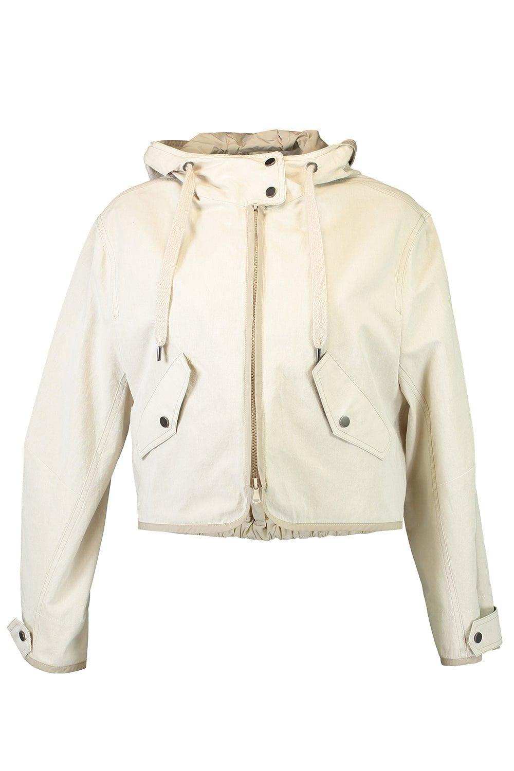 BRUNELLO CUCINELLI-Hooded Crop Jacket-