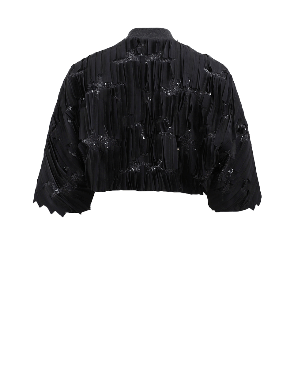 BRUNELLO CUCINELLI-Silk Cropped Bomber Jacket-