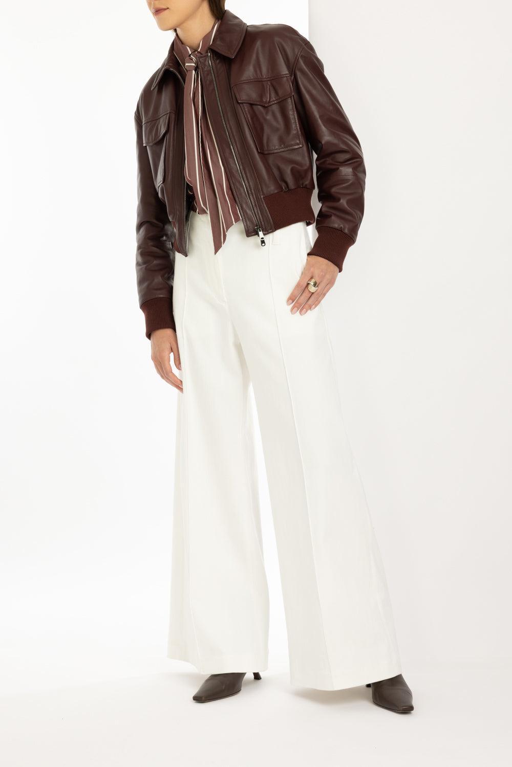 Nappa Bomber Jacket-BORDEAUX-40-CLOTHINGJACKETLEATHER-BRUNELLO CUCINELLI